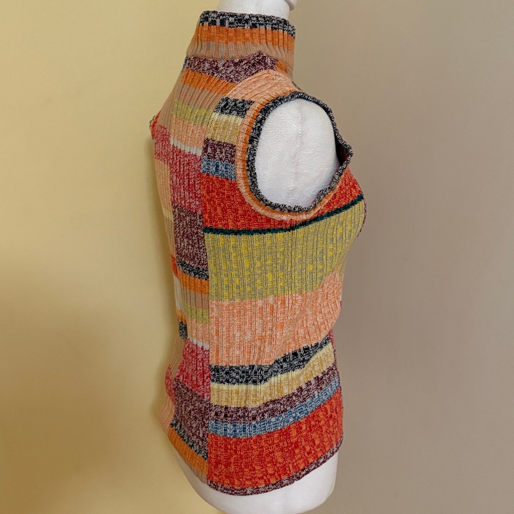 Isaac Mizrahi Multicolor Patchwork Turtleneck Swe… - image 5